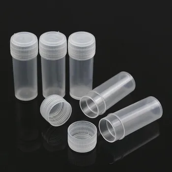 

10Pcs 5ml Plastic Bottle Sample Jar 5g Small Barrel Vials Medicine Pill Liquid Powder Capsule Storage Container Packing Bottles