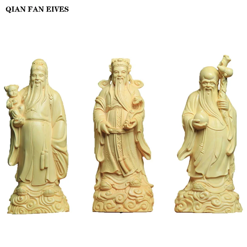 PROD 1005001821682166 suit Solid wood Fu Lu Shou statue ，San Fuxing
handmade statue ，Modern artwork Home decoration accessories free
delivery