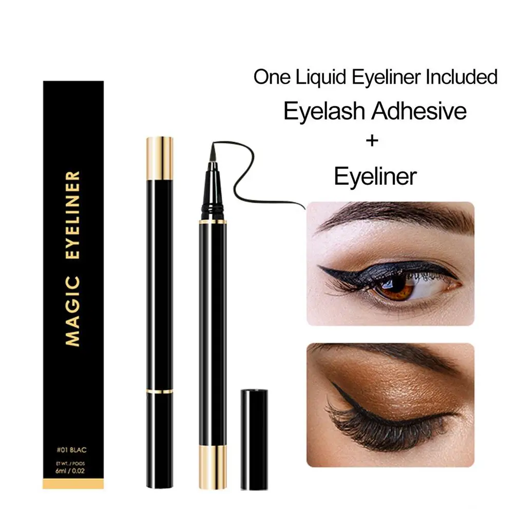 1PCS Waterproof Magic Liquid Eyeliner With Lashes Gule Adhesive Liner Use For Magentic False Eyelashes Women Makeup Tools 1PCS Waterproof Magic Liquid Eyeliner With Lashes Gule Adhesive Liner Use For Magentic False Eyelashes Women Makeup Tools