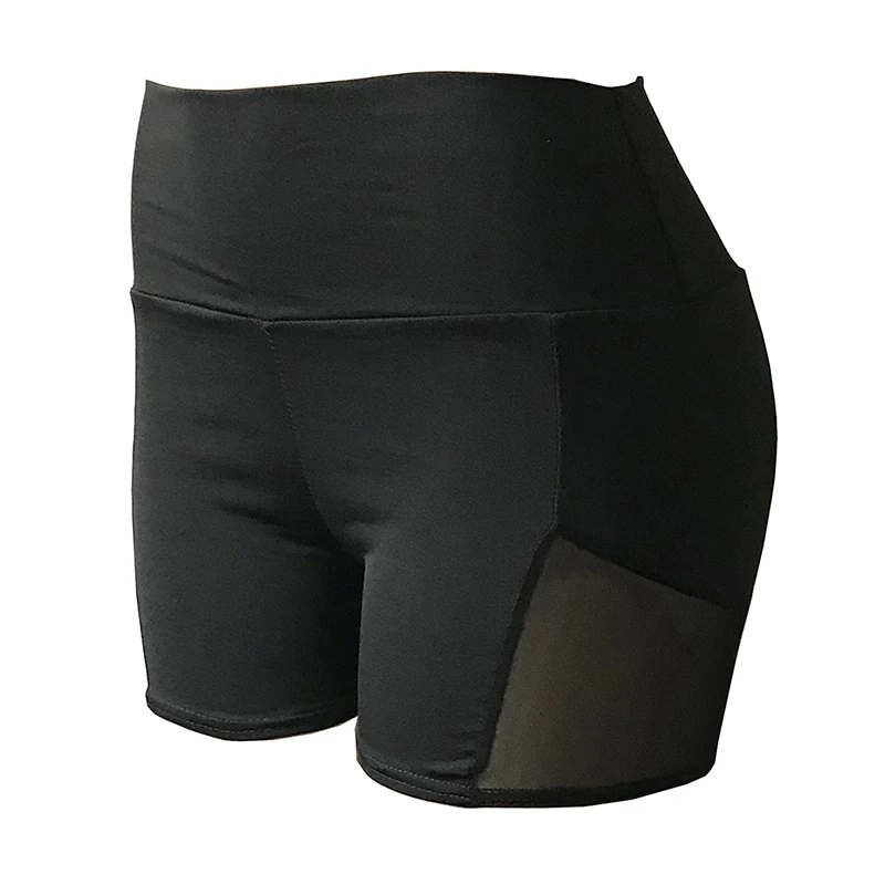 Летние женские спортивные короткие леггинсы с высокой талией для бега и фитнеса