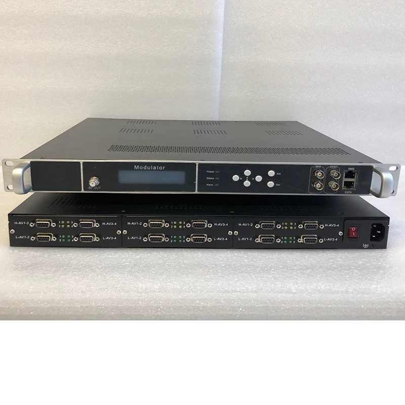 

24-channel standard definition coded modulator AV audio and video to radio frequency (DVB-T / C / ATSC / ISDB / DTMB) / IP / ASI