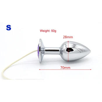 Electro Shock Butt Plug Metal Anal Beads Prostate Electrical Stimulation G Spot Medical Themed Therapy Massager Adult SM Sex Toy 6