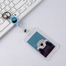 Funda de plástico para tarjetas, soporte retráctil para tarjetas, carrete de insignia, accesorios de negocios para oficina