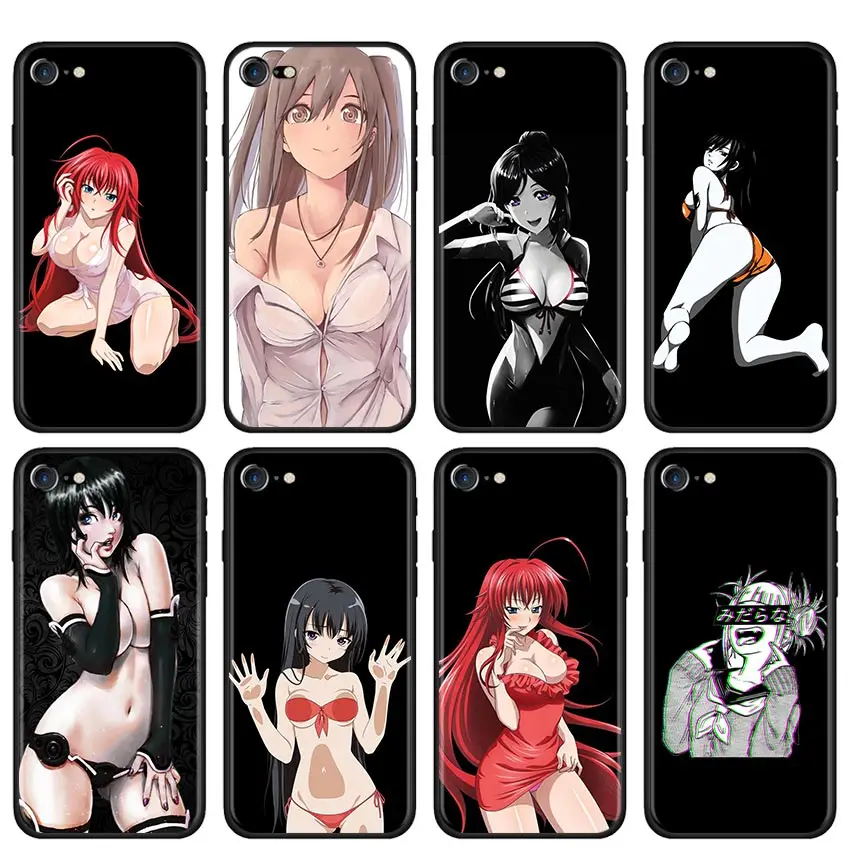 

Phone Case for iPhone 11 7 8 XR SE 2020 X XS MAX 11 Pro Max 5 5s 6 6s 7 8 Plus Soft Cover Sexy Dark Black Girl TPU Cases