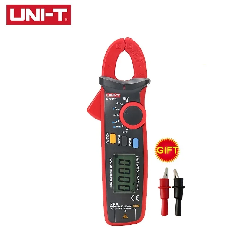Tanie UNI T UT210E UT210D UT210C UT210B UT210A MINI cyfrowy miernik cęgowy true rms Auto zakres AC DC bez kontaktu miernik testujący