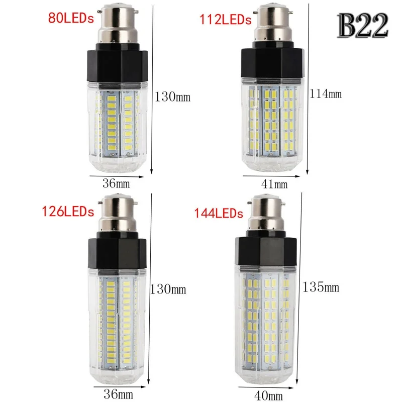 조도 조절식 LED 옥수수 전구 램프, 백열등, 70W-120W, 80 112 126 144 LED, 집 장식 조명용 110V-240V, E27 E14