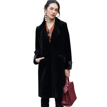 

Genuine Fur Coat Women Autumn Winter Warm Thick Real Sheep Shearing Jackets Luxury Top Quality Fur OT1765 MF554