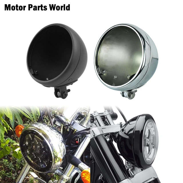 Universal Motorrad 7 LED Vintage Scheinwerfer Montage Eimer Shell