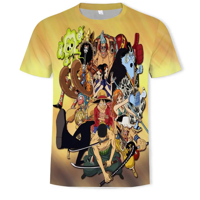 T558 Luffy, сдельные футболки для мужчин/женщин, новинка, модная хип-хоп футболка, Повседневная брендовая одежда, 3D принт, летние топы, футболки, футболка - Цвет: T558