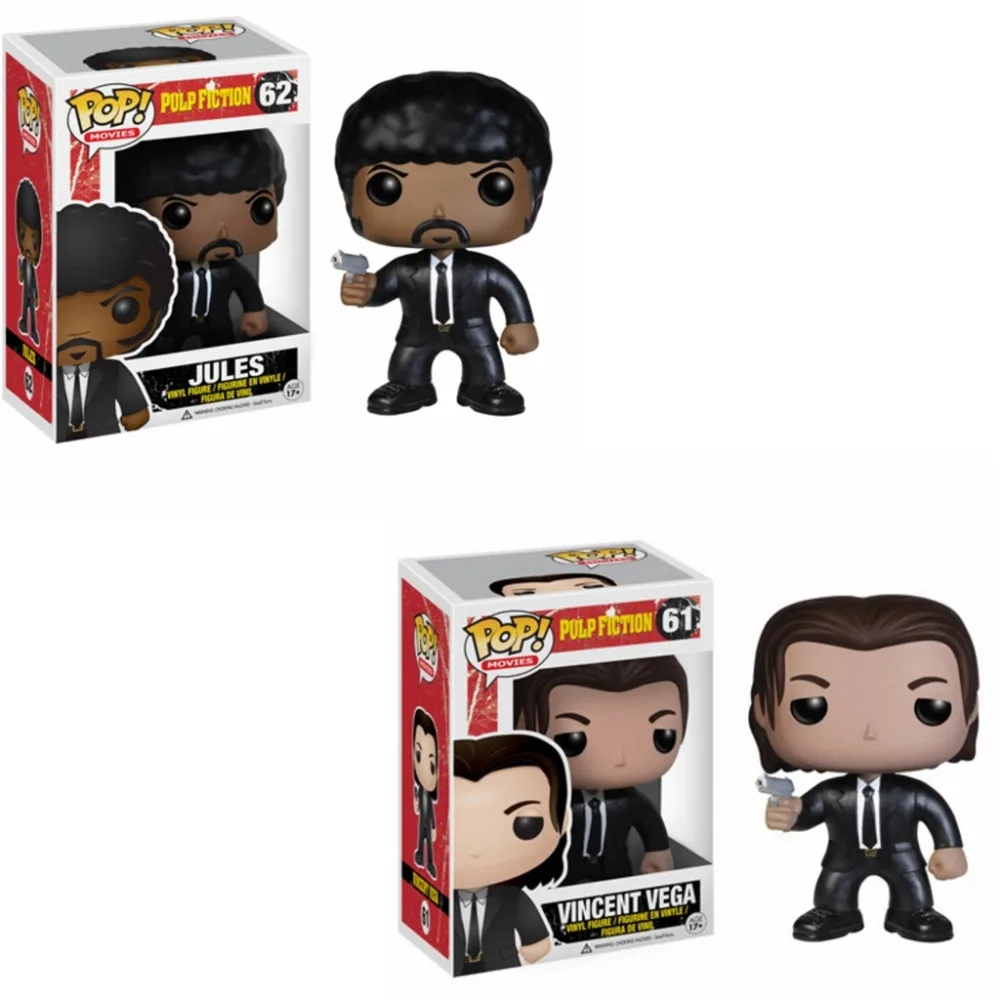 Funko POP Movies Pulp fiction Jules Vincent Vega ПВХ фигурка Коллекционная модель игрушки