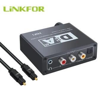 

LiNKFOR 192k Digital To Analog Aduio Converter Converts Coaxial or Toslink Digital Audio Signals To Analog L/R Audio Adapter