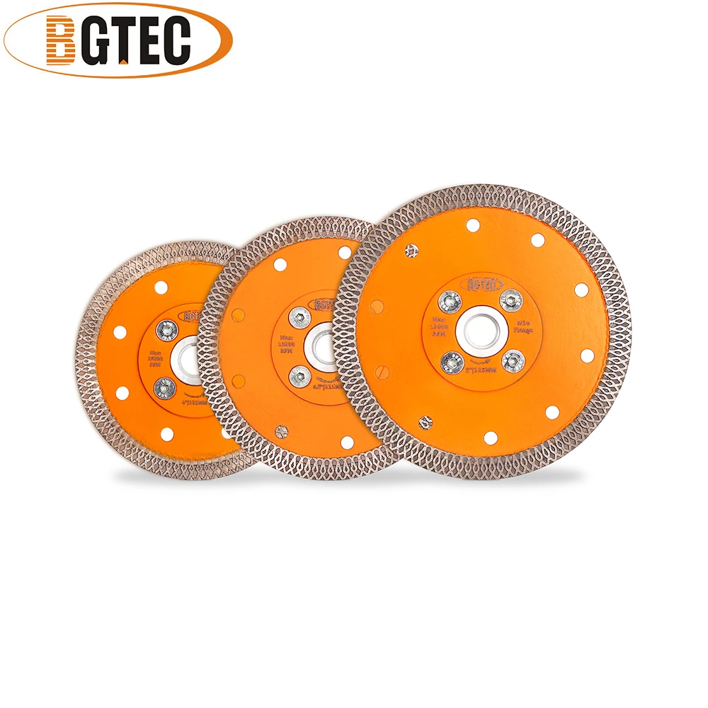 BGTEC  1pc 4/105MM 4.5/115MM 5/125MM X Mesh Turbo Diamond Saw blades cutting disc for cutting marble and Porcelain