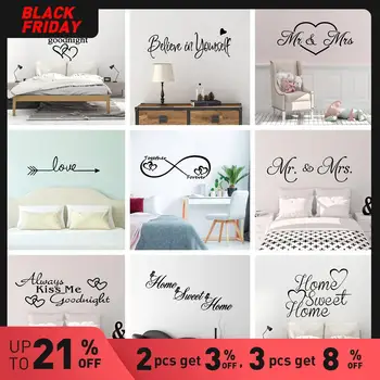 

Romantic Love Always Forever Wall Sticker For house Bedroom Decor Living Room Decoration Stickers Wall Decals Decor Mural