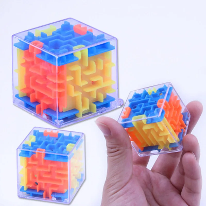 1 шт. Новый Модный 3D кубик головоломка лабиринт игрушка ручная игра чехол коробка