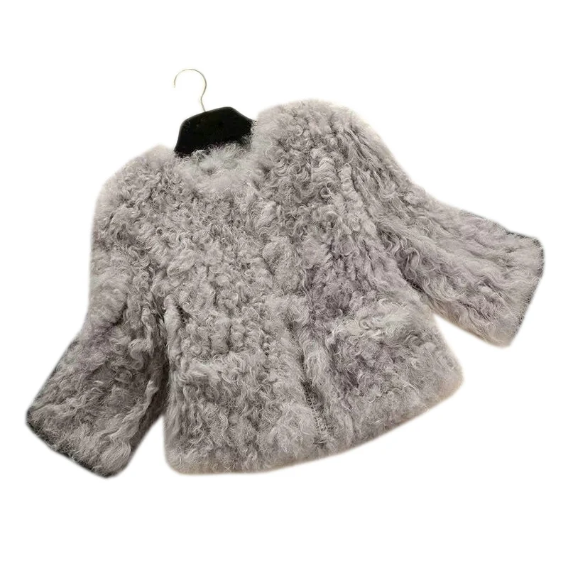 

Зимнее новое шерстяное вязаное меховое пальто Лю Юи Лю Бьюти с внешнеторговым объемом шерсти ягненка короткое пальто