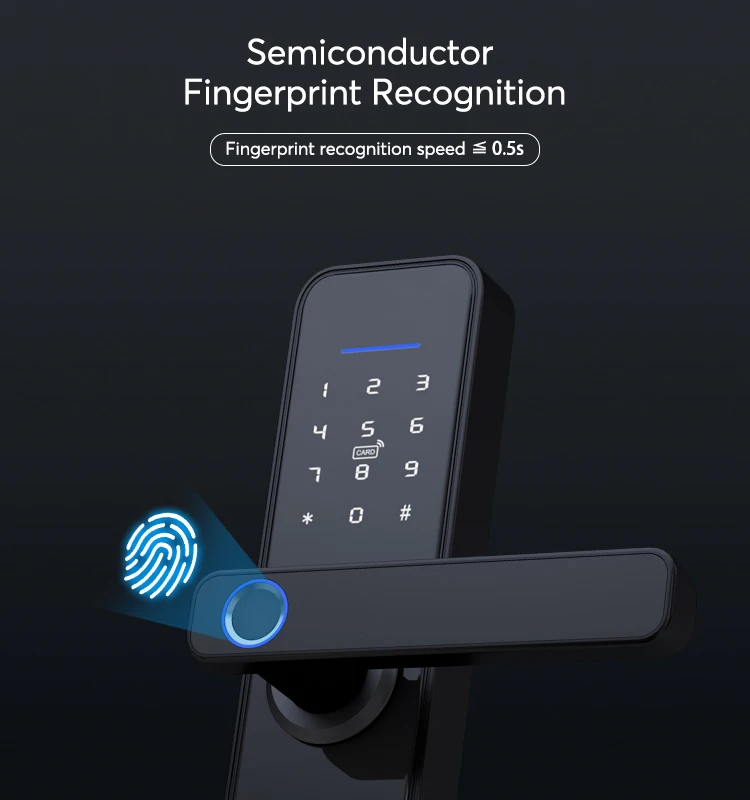 TT lock app WiFi Smart Fingerprint Door Lock, Electronic Door Lock,Smart Bluetooth Digital APP Keypad Code Keyless Door Lock