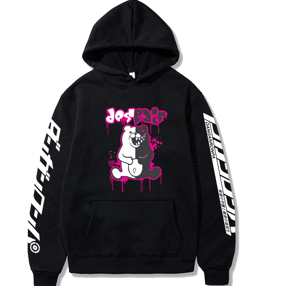 

Cute Mens Hoodies Danganronpa Monokuma Men Women Pullovers Hoodies Streetwear Anime Hoody Sweatshirt