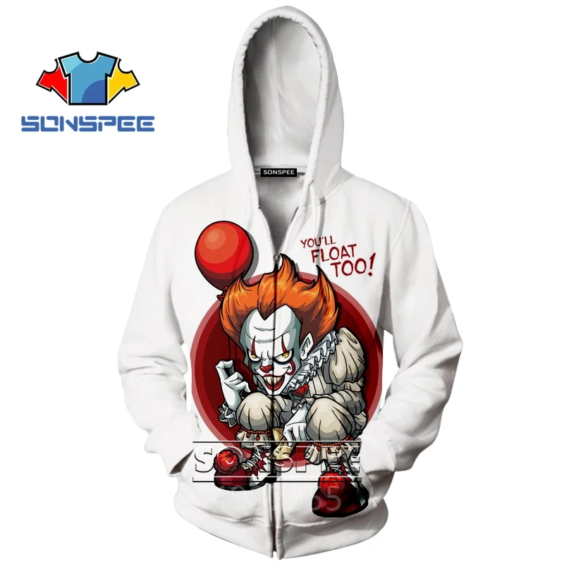 SONSPEE Stephen King's It clown Harajuku/футболка с 3d принтом для мальчиков и девочек-подростков/толстовки/шорты Детская одежда X224