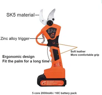 

500W Electric pruning shears 0-30mm High Branch Pruning Shears Rechargeable L-ion Battery Garden Pruner Tijeras De Podar