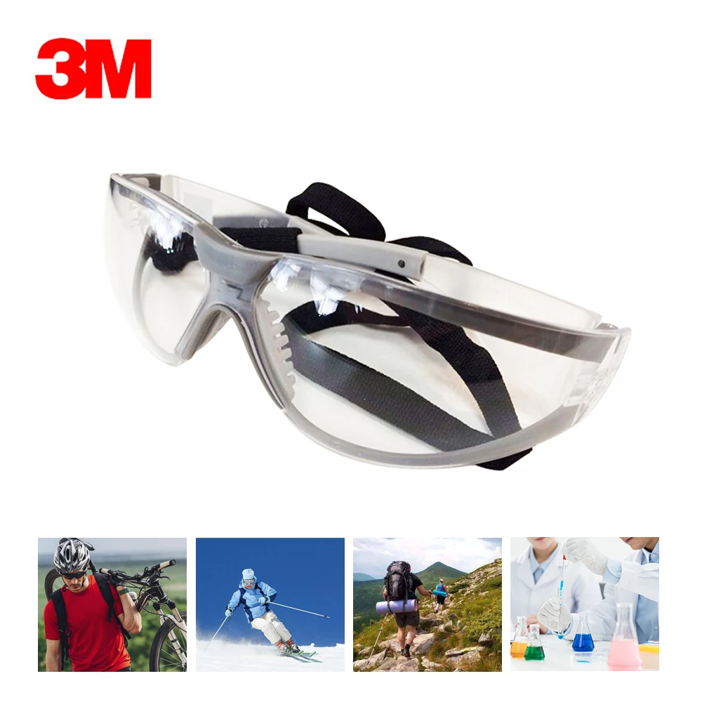 3M 11394 3M 10436 защитные очки анти-шок PC линзы очки анти-брызг анти-УФ ветрозащитный езда Защитные очки рабочие очки - Цвет: 3M 11394
