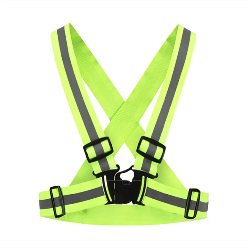 Reflective Straps Traffic Night Work Security Running Cycling Reflective Vest Breathable Adjustable Motocycle Protection Jacket
