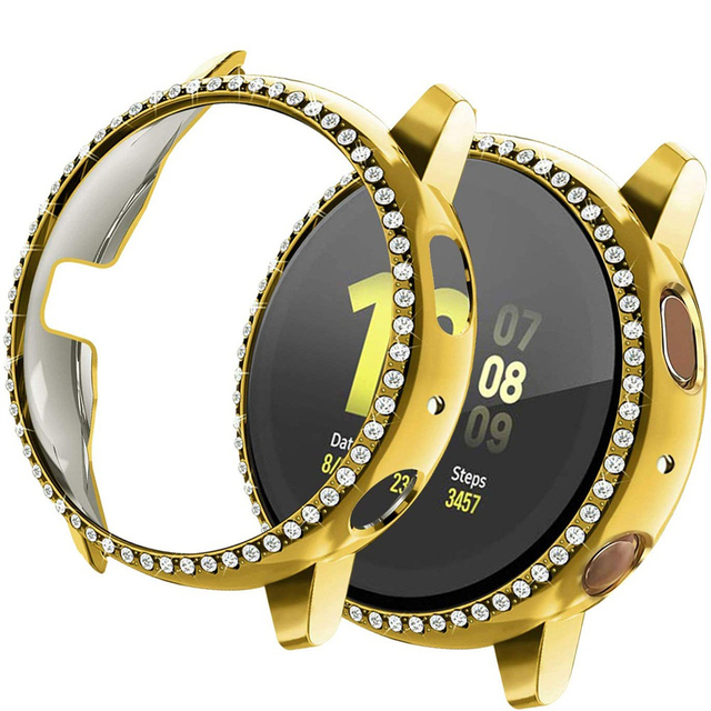 Fashion Bling Hard PC Watch Case Diamond Bumper Cover Protector for Samsung Galaxy Active 2 40mm 44mm Watches Accessories