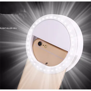 

Makeup LED Cosmetic Mirror Mobile Phone Illuminated Annular Lamp With Mirror Selfie Ring Flash lens Fill Light Photography Tools