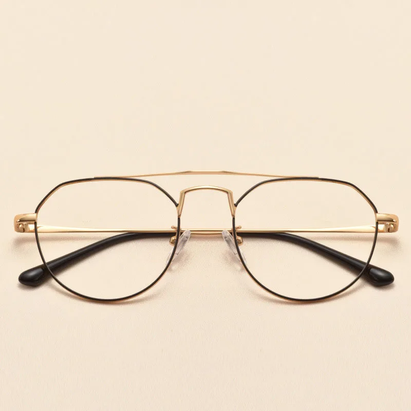 

Alloy Glasses Frame Women Men Retro Round Optical Eyeglasses Myopia Prescription Spectacle Frames Clear Lens Gold Eyewear Oculos