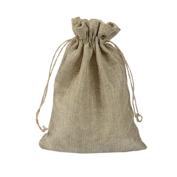

25PCS Burlap Bags with Drawstring 8X12 Inch - Reusable Grocery, Household, Kitchen Storage Bag, Wedding Party Favor Gift Pouches