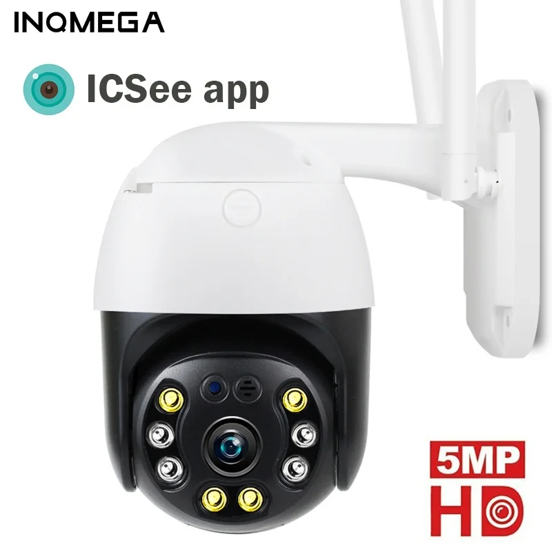 

INQMEGA PTZ Dome Outdoor 5MP HD IP Camera Home Security CCTV Action Cameras WiFi 4X ZOOM Audio Onvif Surveillance Wireless Cam
