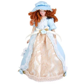 

Hot sale 1:12 Dollhouse Miniature Cute Porcelain Dolls Dollhouse Victorian Lady Figurine
