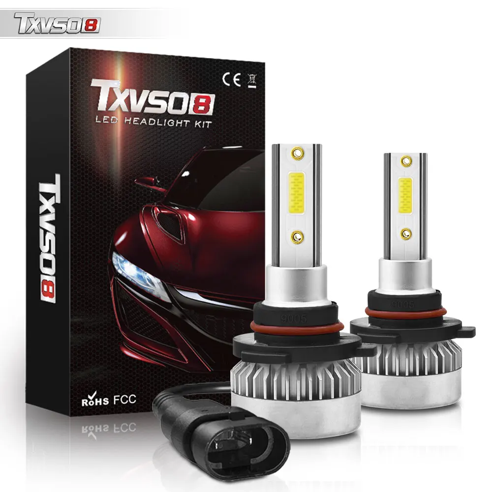 TXVSO8 2020 Mini 9005 Led Lights 6000K 20000LM Car LED Headlight Bulbs Universal 12V 110W HB3 Lamps for Automotives Ampoule | Автомобили и