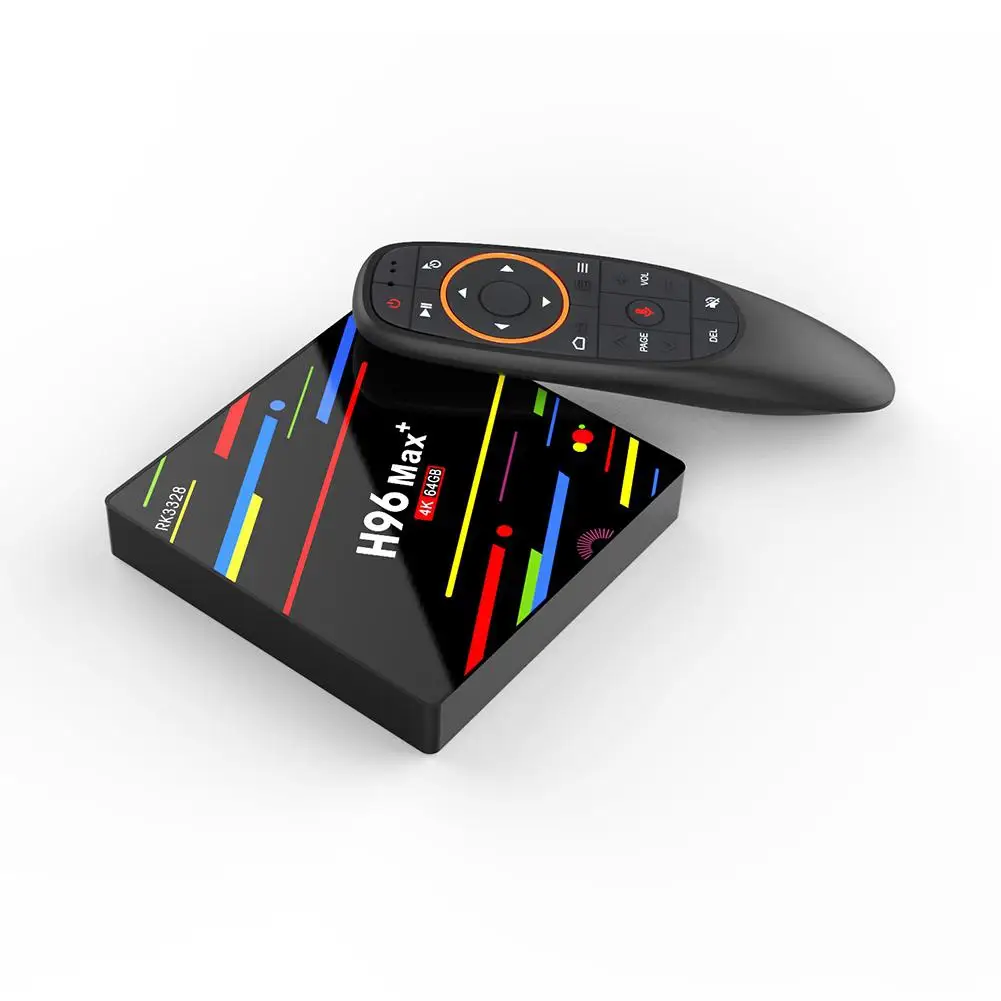 Yiwa 4G 64GB tv Box H96 Max Android 8,1 Smart tv Box RK3328 Penta-Core Mali-450 Full HD/H.265/Dual WiFi Smart Set Top Remote