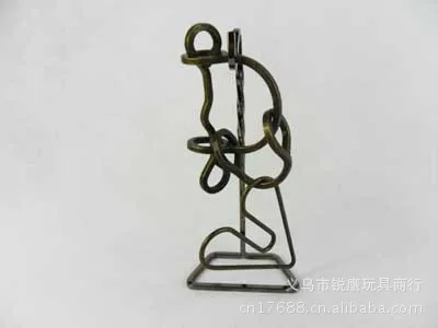 Красная коробка квадратное стальное кольцо бутиковая упаковка обучающая разблокировка игрушка циклическое решение набор из девяти цепей серии