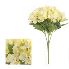 Искусственные цветы гортензии, свадебные, вечерние, домашний декор, 5 голов