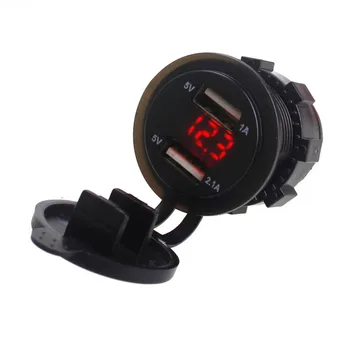 

Adapter PC Fast Charging LED Voltmeter Charger Dual USB Cigarette Lighter Multifuctional Car