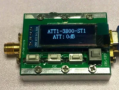 1 3800 МГц RF программируемый аттенюатор 0 31 дБ регулируемый выход 50Ω Радиочастотный
