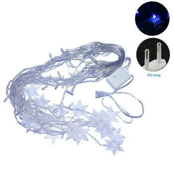 

Snow Flake Shaped DIY LED Fairy Light Home Window Curtain Festival Wedding Party Extra Long Garden Waterproof Christmas Decor