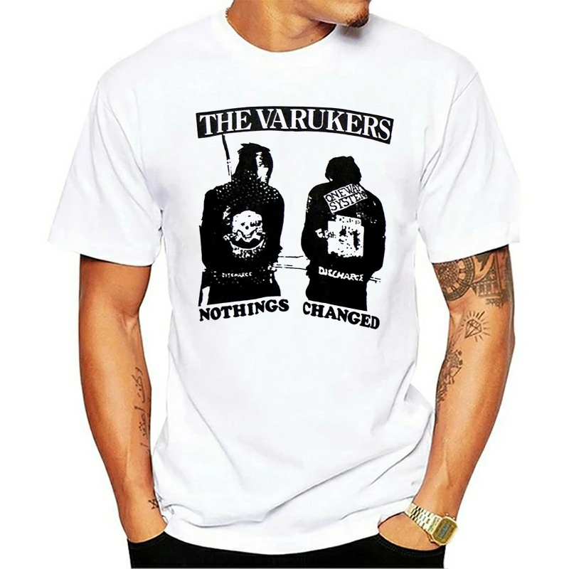 

T Shirt THE VARUKERS PUNK ROCK HARDCORE Discharge Gbh Exploited S M L XL 2XL Full-figured Tee Tshirt