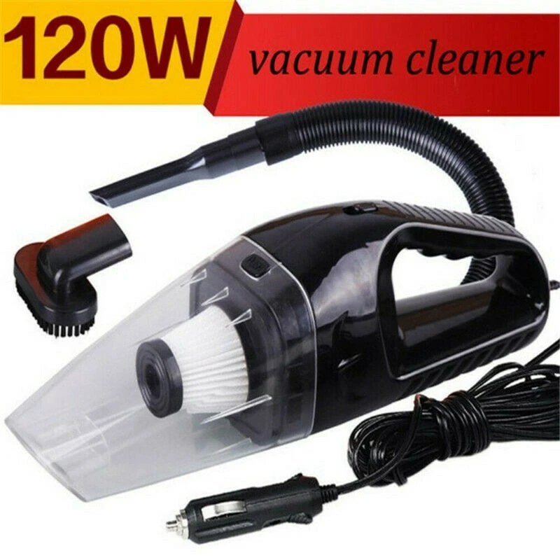 12V Handheld High Power Car Vacuum Cleaner Carpet for 120W 4000Pa with Cigarette Plug Cleaning Pet Hair Soot Brea | Автомобили и