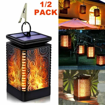 

96LED Solar Flame Lamp Flood Wall Light Waterproof Outdoor Indoor Garden Torch Induction Solar Lamp Courtyard Landscape LawnLamp