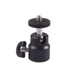 360 Degree Rotation Aluminium Mini Tripod Ball Head for Monopod Selfie Stick DSLR Action Camera Mobile Phones with 1/4'' Screw