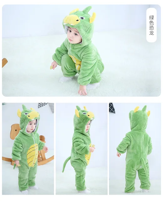 Newborn Baby Rompers Kigurumi Boy Girls Pajamas Animal Cartoon Romper Hooded Pyjama Lion Monkey Costumes Toddler Cosplay Clothes 5