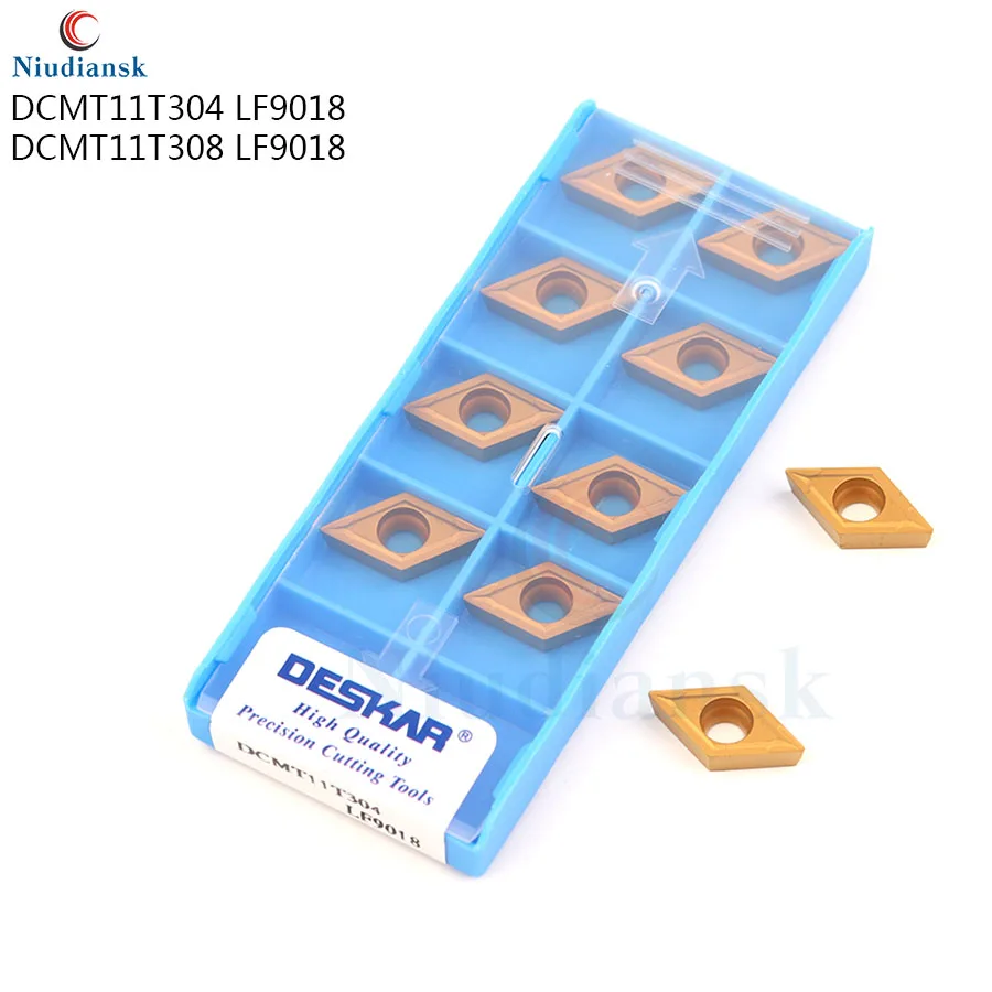 Токарный инструмент DCMT11T304 DCMT11T308 LF9018 твердосплавная вставка для токарного станка