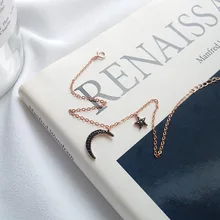 925 серебряный ножной браслет Женская Южная Корея Dongdaemun свежий и сладкий Горячая ретро ноги украшения звезда аксессуары в стиле Сейлор Мун