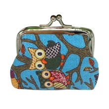 Милый маленький кошелек, кошелек с рисунком совы, дизайнерская сумка для монет, Холщовый кошелек, кошелек для женщин, девочек, детский подарок, Прямая поставка, новинка