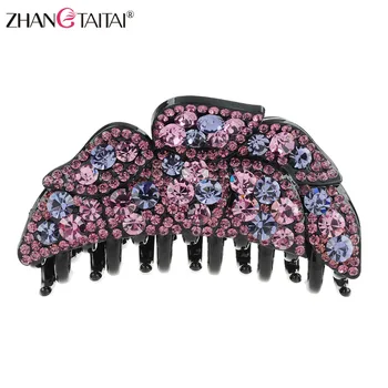 

Big Size Women Hair Clip Luxy Austria Rhinestones Crystal Hairpins Women wedding hair accessories to Mother gift With Gift Box