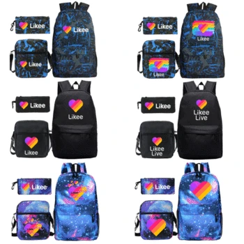 

Likee Backpack LIKEE App Bag LIKEE Printed Zipper Student Bag Boys and Girls School Bags Back to School Laptop Backpack