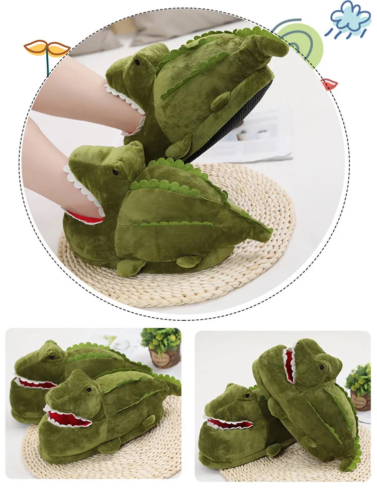 Крокодильские зимние домашние тапочки, куклы, мягкая кукольная обувь, подарок для детей, Рождественский подарок#3715