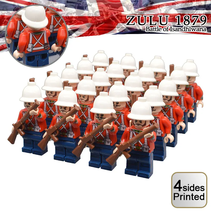  Limited Anglo Zulu War Soldiers Figures Great Britain British Army Infantry MOC Custom Military Bui